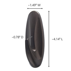 Command Large Outdoor Metallic Bronze Hook [Removable]: 1-pack (Bronze)