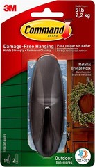 Command Designer, Large, 1 Hook, Outdoor Metallic Bronze