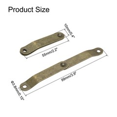 10pcs Lid Folding Support Hinges Bronze(Folded L 2.2″/55mm Plate W 0.4″/10mm)