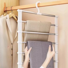 Non Slip Pants Hanger Space Saving Multi Layer Closet Organizer Trouser Rack