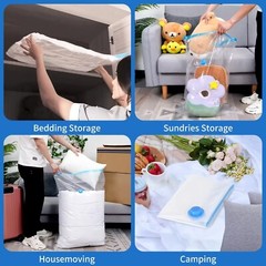 5/10 Pack Vacuum Seal Bags for Clothing &Travel, Space Saver Vacuum Storage Bags