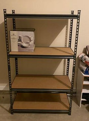 Muscle Rack 4-Shelf Steel Storage Shelving Unit – 36″ x 18″ x 60″ – Silver