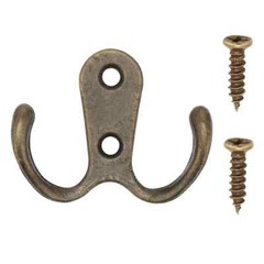 10/20pcs Hanging Metal Double Hook Clothes Hat Coat Robe Wall Door Hangers Hooks