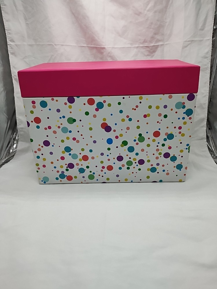 C.R. Gibson Polka Dot Storage Container Box 9 1/2″ X 4 1/2″ X 7″