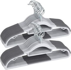 Plastic Hangers 50 Pack Space Saving Heavy Duty Non Slip Clothes Hangers
