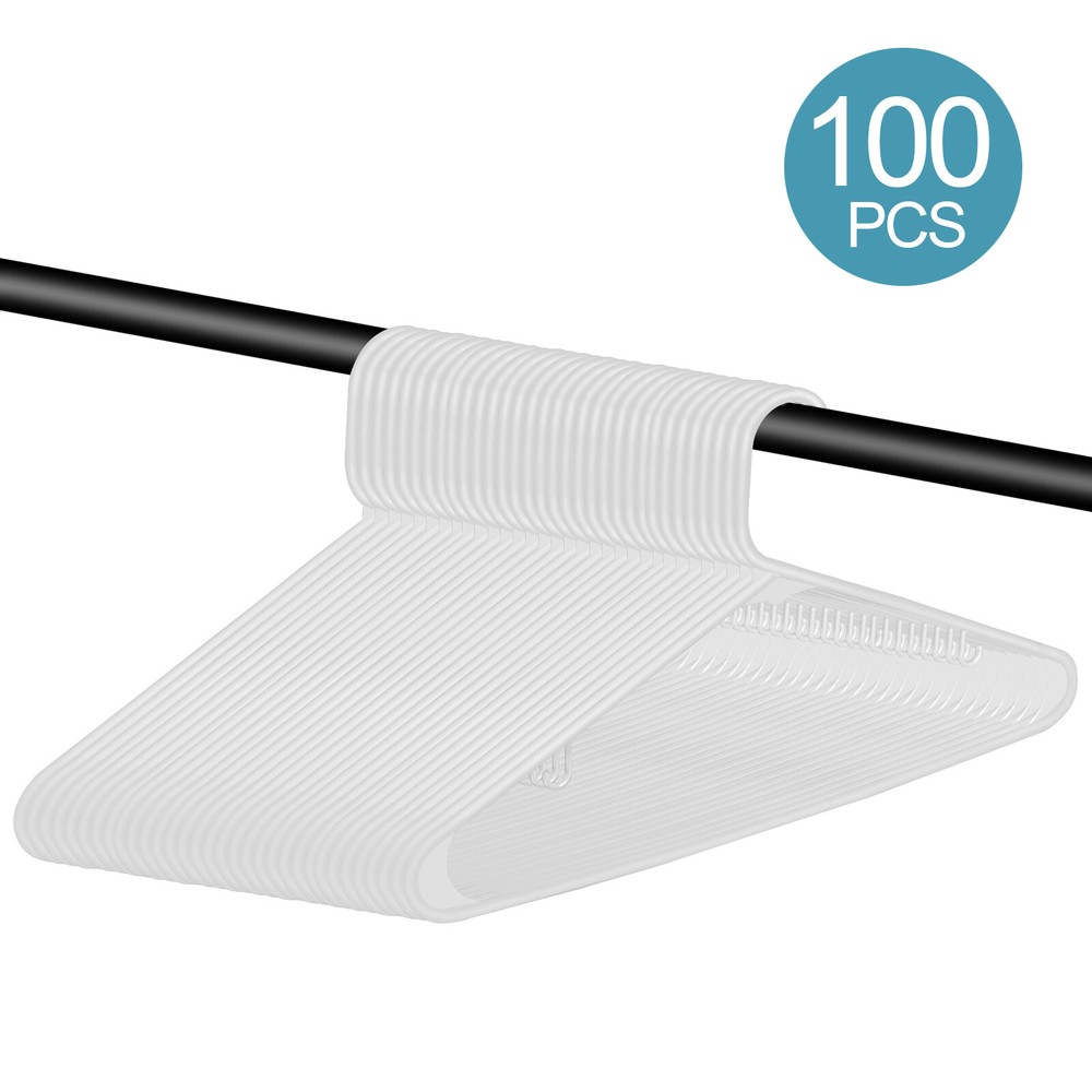 100 Pack Durable Plastic Gallus Shirt Hanger Premium Quality Clothes Hangers