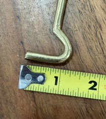 Solid Brass Cabin Eye Hook Latch 5 1/4” for Doors/Cabinet NOSw/3/4” Brass Screws