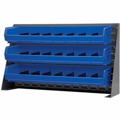 Akro-Mils 30320Blue Hang & Stack Storage Bin, Plastic, Blue, 6 In H, 33 In W, 8