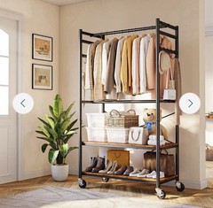 HOKEEPER 450LBS Heavy Duty Rolling Garment Rack