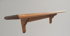 Vintage Handcrafted Rustic Country Style Solid Oak Wood Wall Shelf 24″