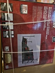 Husky Overhead Garage Storage Rack Heavy Duty 97.5 INX43.75INX32 In Adjustable H