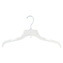 Unbreakable Clear Plastic Dress/Shirt Hanger- 17″ Box of 50