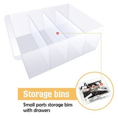 16 Pack 4.25 x 2 in Drawer Dividers for Plastic Storage Bins Storage Hardware…