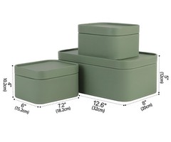 Faux Leather Decorative Storage Boxes, Dust proof Storage Shelf Baskets with …