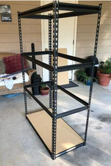 Muscle Rack 4-Shelf Steel Storage Shelving Unit – 36″ x 18″ x 60″ – Silver