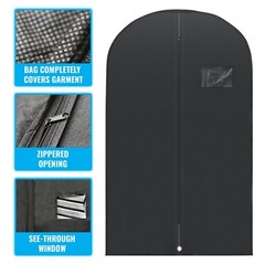 Plixio 40″ Black Garment Bags Suit Bag for Travel & Clothing Storage of Dresses,