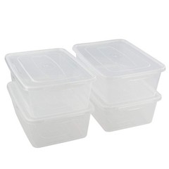 Jekiyo Clear Plastic Storage Bin, 14 Quart Latching Box Container with Lid, 4 Pa