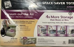 Original Space Saver Tote Vacuum-Seal Jumbo Size: 25.5″ x 19.75″ x 10.5” New