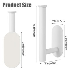 PEUTIER 2pcs Stainless Steel Hat Racks for Baseball Caps, No Drill Hooks, White