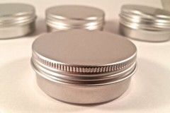 24PCS/ 1oz Silver Aluminum Round Lip Metal Tin Storage Jar Balm Container & Lid