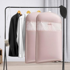 Dust Cover Clothes Bag with Self Compression Zipper for Clothes Coats Jackets