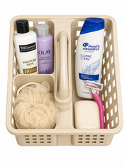 Divided 3-Compartment Plastic Storage Caddy with Handle 10×8.75×7.5 Home Dorm