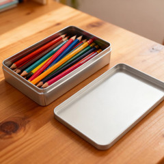 2 Pieces Rectangular Tin Box Containers, Silver, 8.5 X 5.3 X 1.9 in | Empty, for