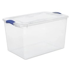 Sterilite 66 Qt. Latch Box Plastic, Stadium Blue (2 pack)