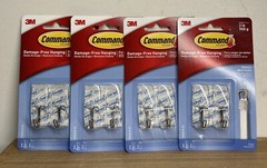 Command 3m Damage Free Medium Wire Hooks (4) 2Packs Clear Holds 2lb