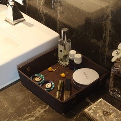 Faux Leather Valet Tray Organizer for Men – Catch-All Tray for Entryway Table…