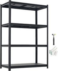 Storage Shelves, 4-Tier Adjustable, 2400 lbs Capacity, Heavy Duty Garage Stor…