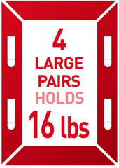 3 Pks 3M Command Large Picture Hanging Strip Black 4 Pairs/Pack (Total 12 Pairs)