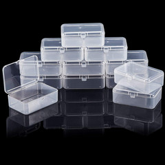 12 Pack Clear Plastic Beads Storage Containers Box with Hinged Lid for Beads and
