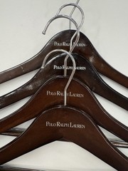 Polo Ralph Lauren 17″ Wooden Wood Suit Jacket Pants Blazer Hanger – (Lot of 4) –