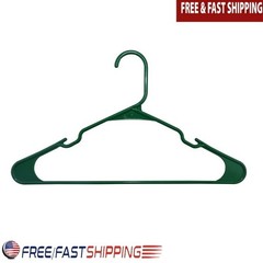 50 Pack Plastic Hangers Clothes Organizer W/ Notches Strap Safety Adult Durable
