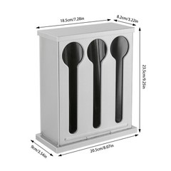 3 Compartment Silver Stainless Steel Cutlery Organizer With Lid 8.07*3.54*9.25“