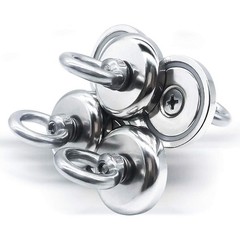 FINDMAG 40 LBS(18KG) Magnetic Hooks Super Strong 10PACK 40LBS, Silver
