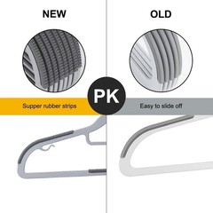 Plastic Hangers 50 Pack Space Saving Heavy Duty Non Slip Clothes Hangers