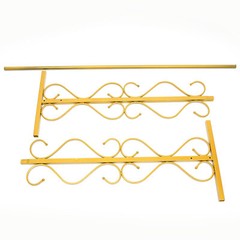 Gold Metal Wedding Arch Square 205 cm Iron Backdrop – Easy Assembly