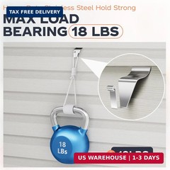 Cozcty Vinyl Siding Hooks, (8 Pack) No Drilling Siding Clips for Hanging Outdoor