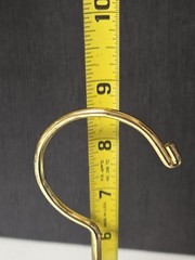 Cherry Wood & Brass Peg Tie & Belt Jewelry Organizer Hanger