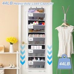 5 Tier Over Door Hanging Organizer with Clear Pockets – Heavy Duty Storage Bag