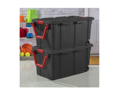 Sterilite Extra-Large Wheeled Industrial Storage Bin, 40 Gallon 2 Pack