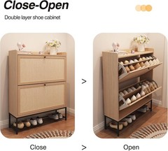 Shoe Storage Cabinet Shoe Organizer Entryway Closet Slim Shoe Rack Modern