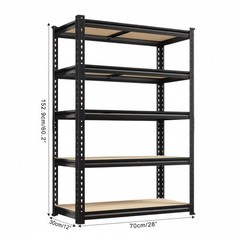 Heavy Duty Metal Storage Rack 5-Tier Adjustable Shelving Unit, Garage or Warehou