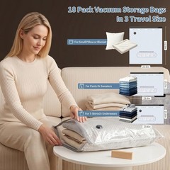 Travel Vacuum Seal Bags for Clothing,Vacuum Storage Bags with Rechargeable Pu…
