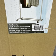 Simple Houseware Standard Rod Garment Rack – Heavy Duty – Chrome New In Box
