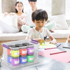 6 Pack 6 Quart Clear Storage Boxes with Lids for Home Organization