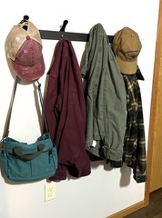 Metal Coat and Hat Rack One Piece Hooks 26 Inches Wide