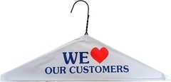 Caped Hangers 100 pcs – 18″ WE LOVE OUR CUSTOMERS – 18 Inch 14.5 Gauge New